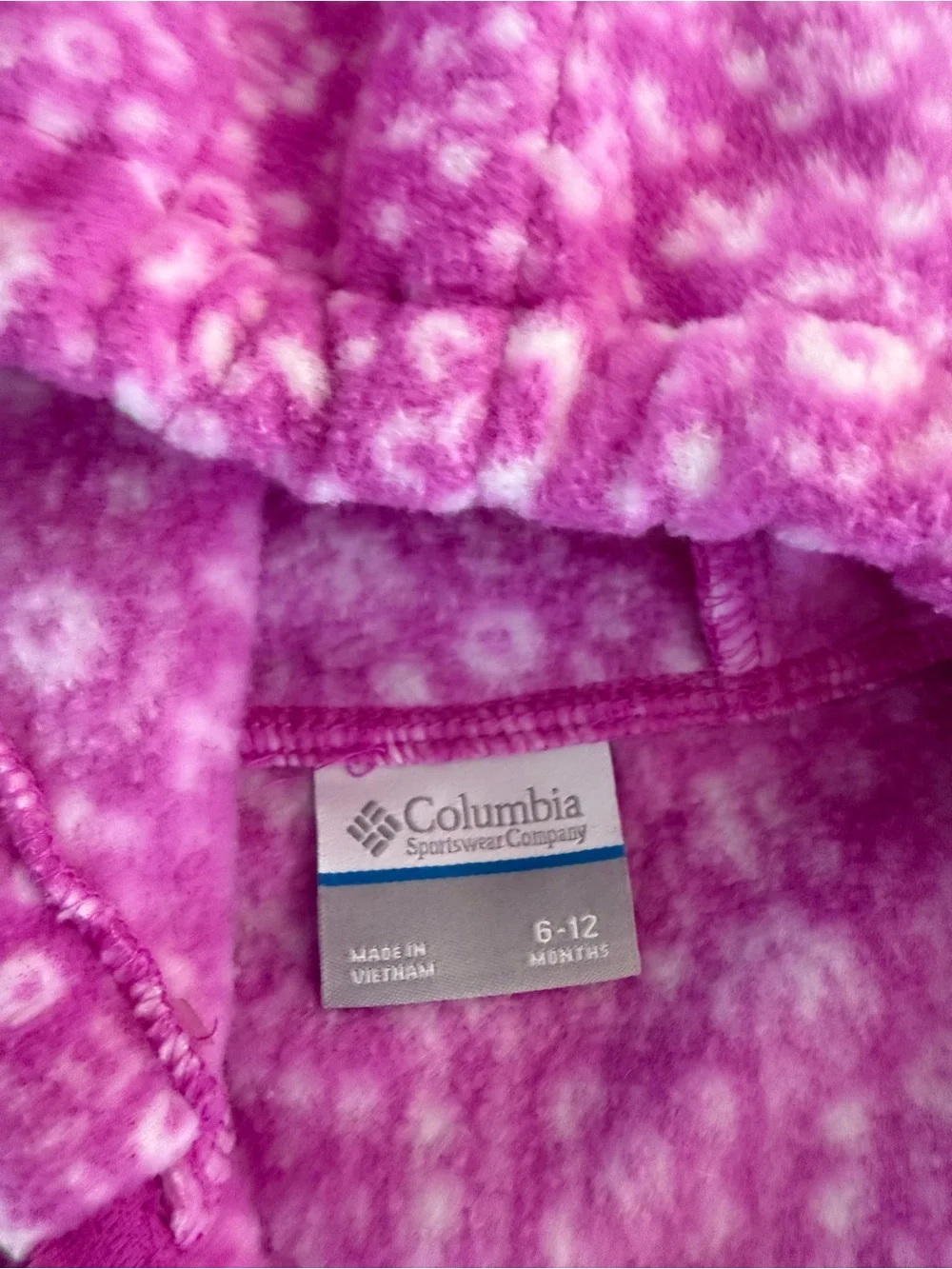 Columbia Pink Floral Hooded Fleece One-Piece